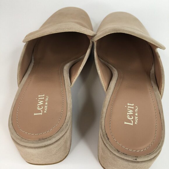 Lewit Bianca Beige Suede Mules Size 37.5. NWOT - Picture 12 of 12